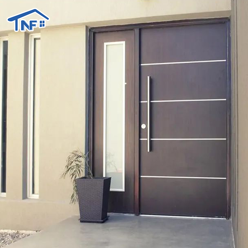 New Exterior Luxury Light Metal Aluminum Alloy Door Pivot Entry Front Doors For Houses Modern