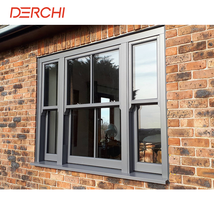 Derchi Vertical Slide up Window Modern Style Sash Windows American Double Hung Window Heritage Sash Windows