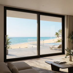 DERCHI Modern Narrow Slim Frame Sliding Door