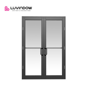 Commercial double glazed aluminium storefront swing door