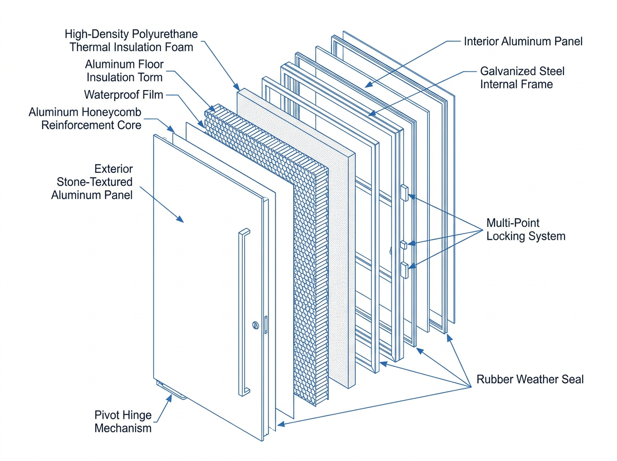 Entrance Pivot Door Structure and Profile