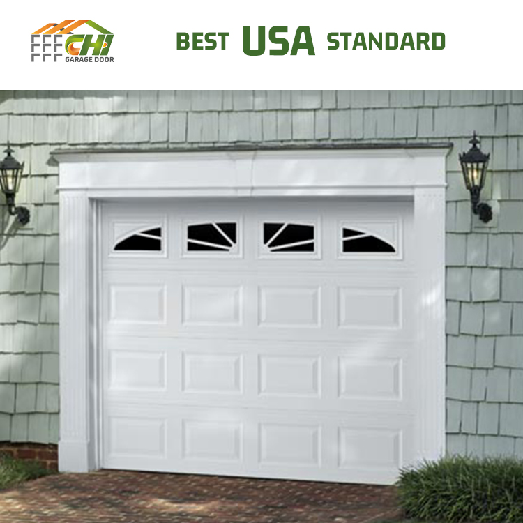 Customized Automatic Electric Aluminium Sectional Garage Doors Double Skin Residential House Car Garage Doors For Villa