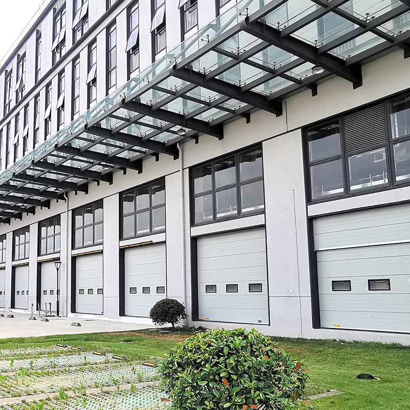 Aluminum Cutedoor Modern Industrial CE Certified Windproof Electric Side Opening Sectional Overhead Warehouse Door