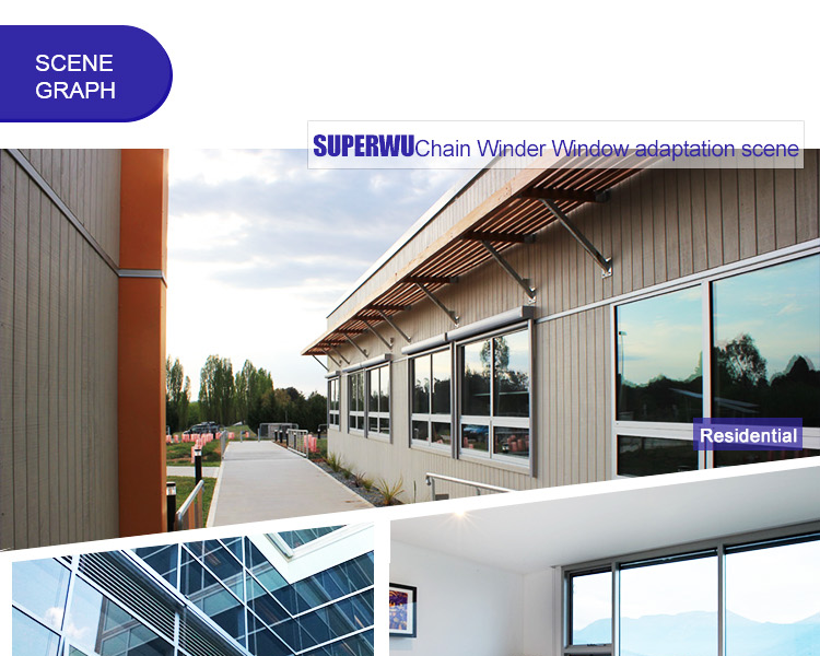 Customizable Modern Design and High Durability European Style Aluminum Crank Tall Awning Window