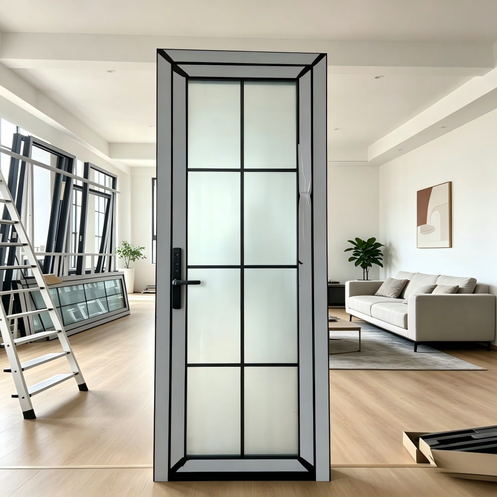 Customized Thermal Break Aluminium Fully Tempered Insulation Lowe Glass NFRC Certificate 80x96 Inch French Doors for Patio