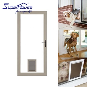 Aluminum Back Door with Dog Hole Openable Panel