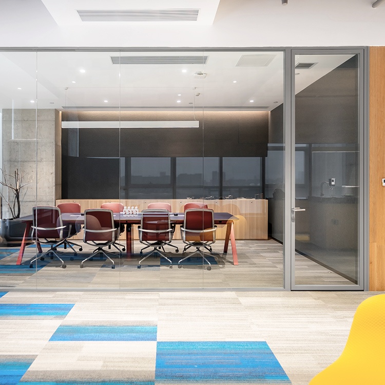 Sliding Door Partition Wall Swing Frameless Door Preferential Glass Wall Sliding Room Divider Pocket Door Partition with Track