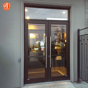 Commercial Aluminum Storefront Door French Style Glass Door KFC Commercial Door For House