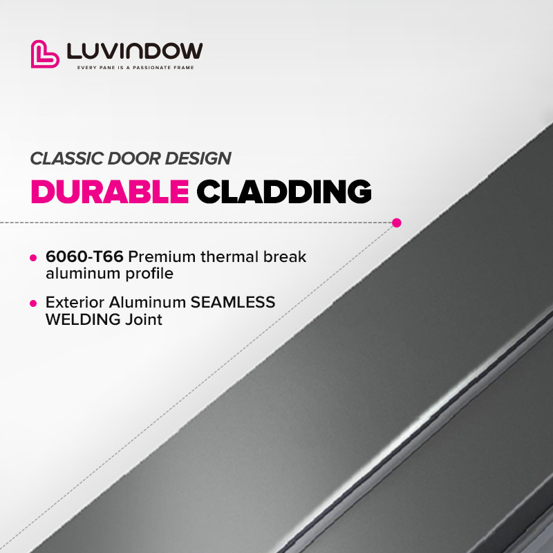Modern Style Coastal Home Entry Doors Premium Hurricane-Resistant Double Glass Aluminum Swinging Exterior Shutters