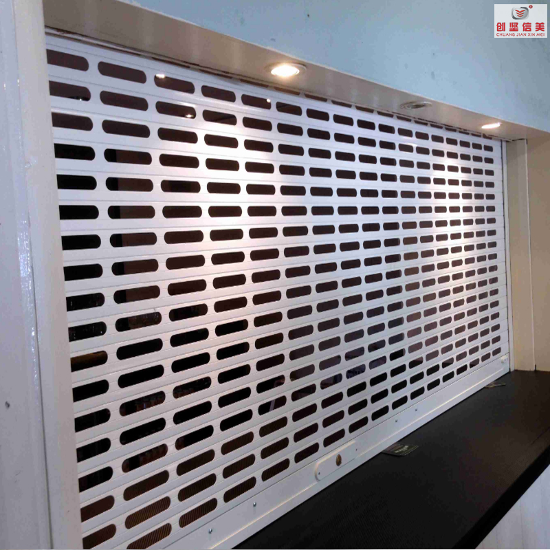 Industrial Aluminum Roll Shop Front Manual Hurricane Roller Shutter Door Waterproof Remote Control Security Gate Vertical