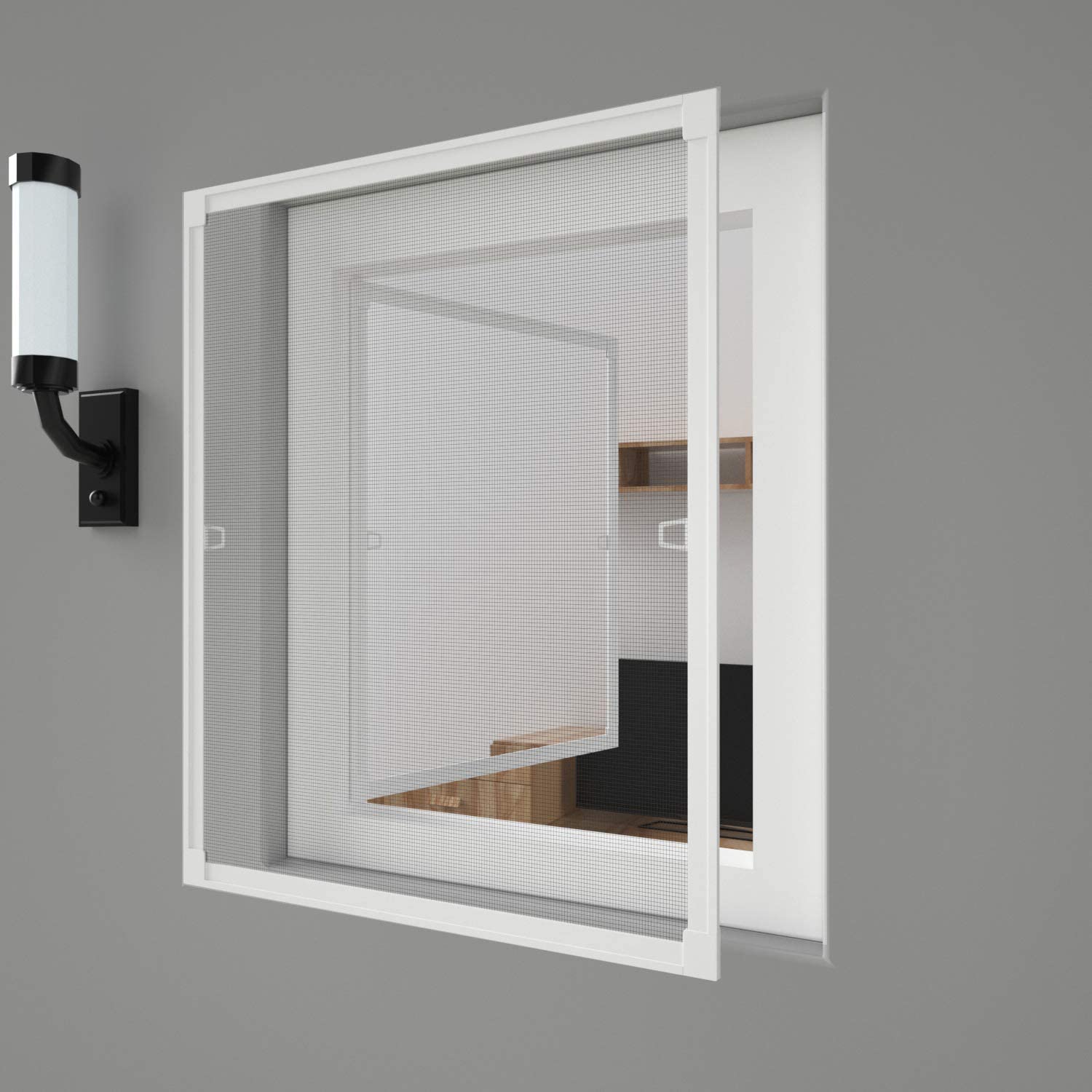 Durable Mosquito Net Plastic Corner Fixed Mesh windows Aluminum Frame DIY Fiberglass Framed Screen Window