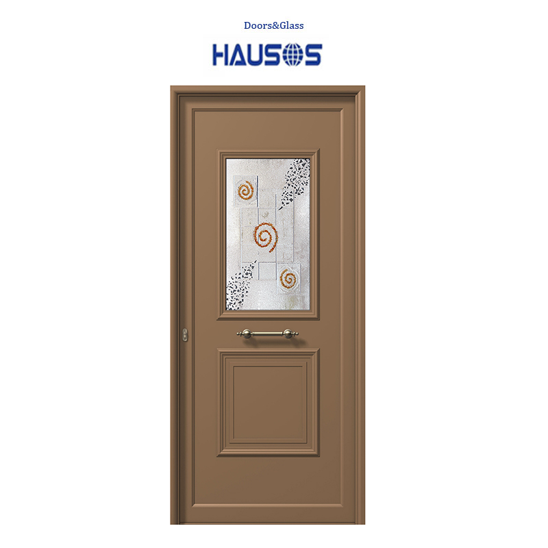 Conventional Aluminum Entrance Security Doors with Crystals and a Black Traditional Neoclassical Character
