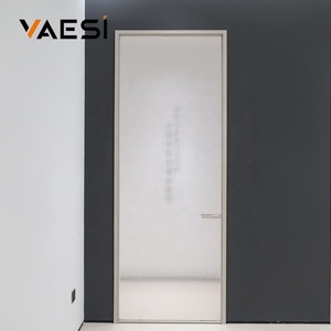 Custom Frosted Glass Aluminium Bathroom Shower Door