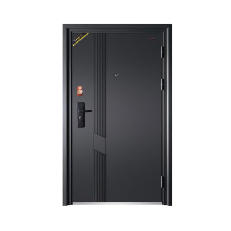 Modern Minimalist Anti-Theft Steel Security Door Cast Aluminum Entry Door Anti-Rust Finish Smooth Lines For Stylish Exterior