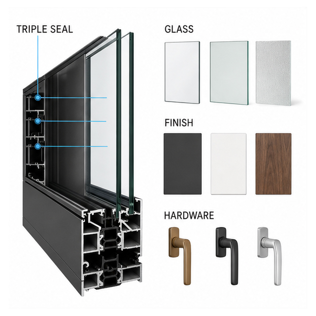 Custom Aluminum Sliding Patio Doors for Hotel Terraces, Villa Balconies, Apartments and Modern Outdoor Living Spaces