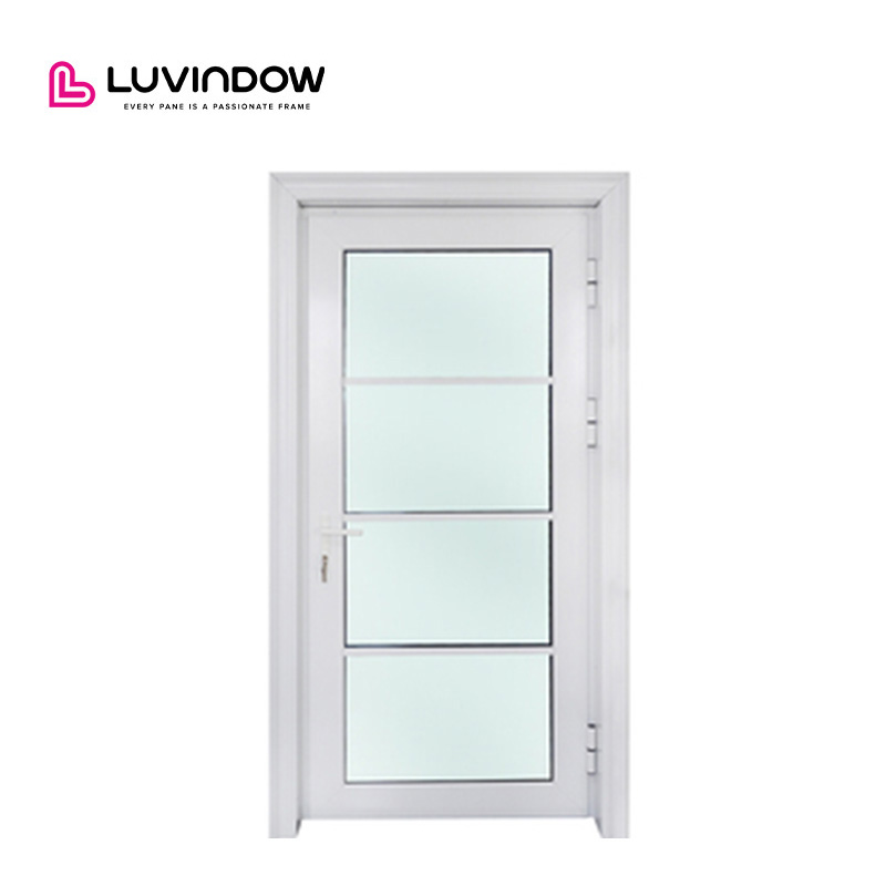 Modern Style Frameless Aluminum Bathroom Swing Casement Door Entry Door for Hotel Use
