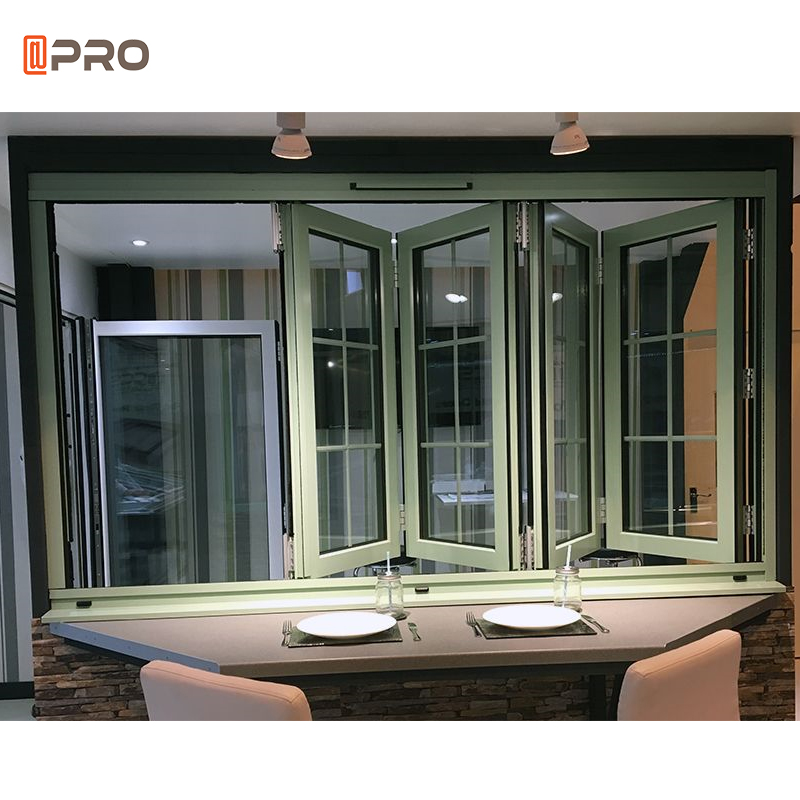 Cheap Vertical Folding windows Fold Up Glass Window Aluminum Bifold Window Aluminum