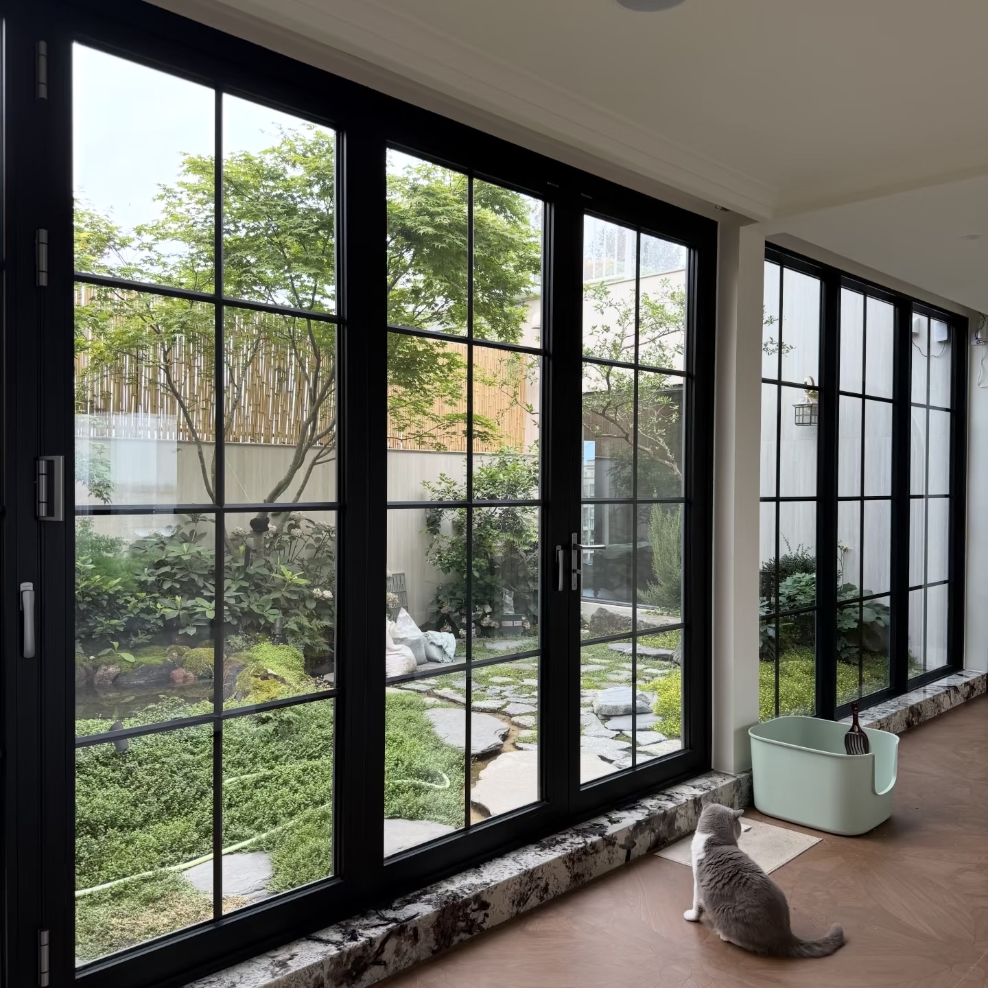 Hurricane Impact Aluminum Casement Windows Thermal Break Double Low-E Glass Nail Fin Frame NFRC Standard Soundproof School Villa