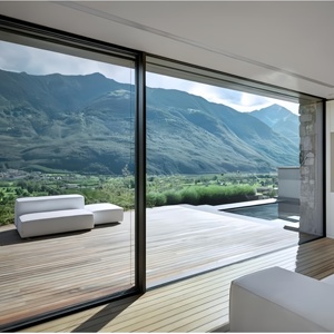 Customized Modern Double Glazed Energy Efficient Aluminum Glass Sliding Door