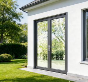 Thermal Break Aluminum Double Swing Casement Glass Doors