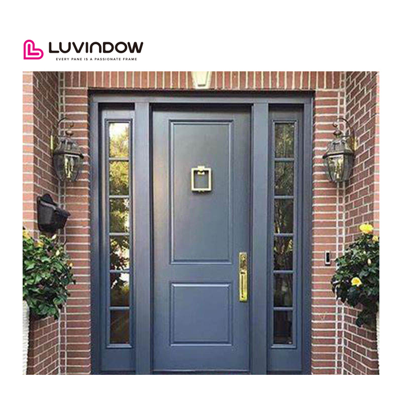 American Wooden Main Door Design Front Doors For Houses Modern TEAK OAK Solid Wood Commercial Entry Door