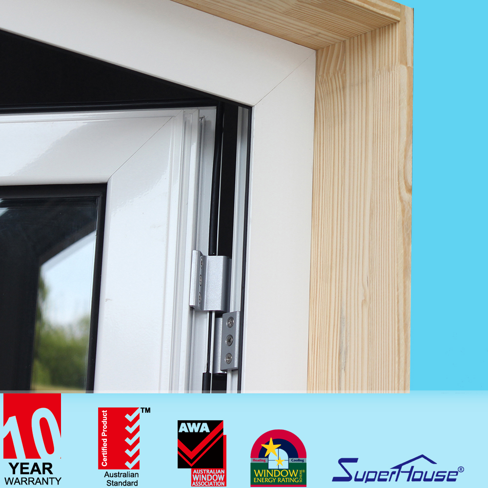 Superhouse AS2047/NFRC Certified Modern Slim Frame Aluminium French Door for Entry