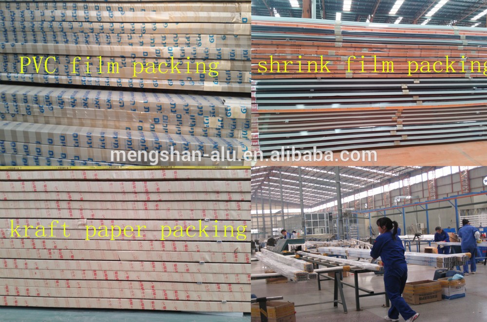 Packaging aluminum profiles with protective film and kraft paper