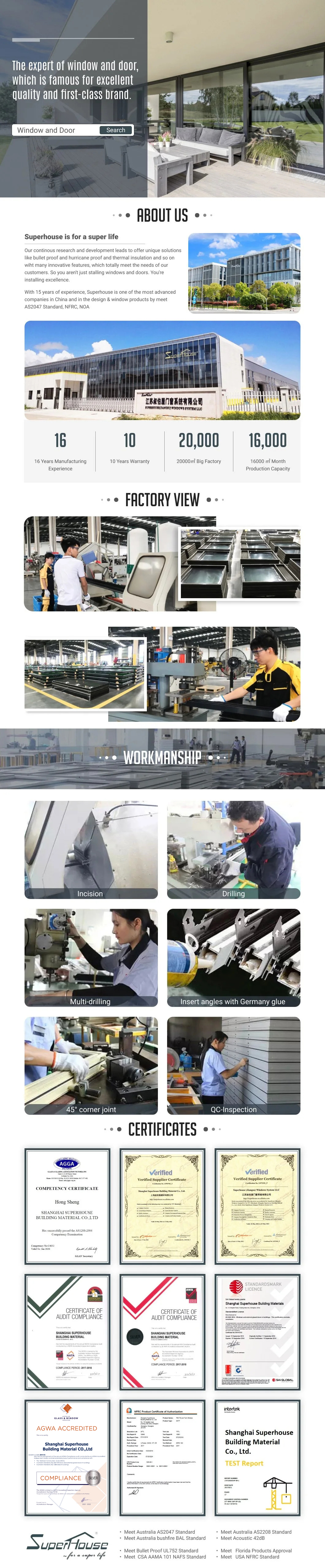 American Approve Standard Commercial System Aluminum Glass Louver Window Large Scale Shutter windows Toughened Glass