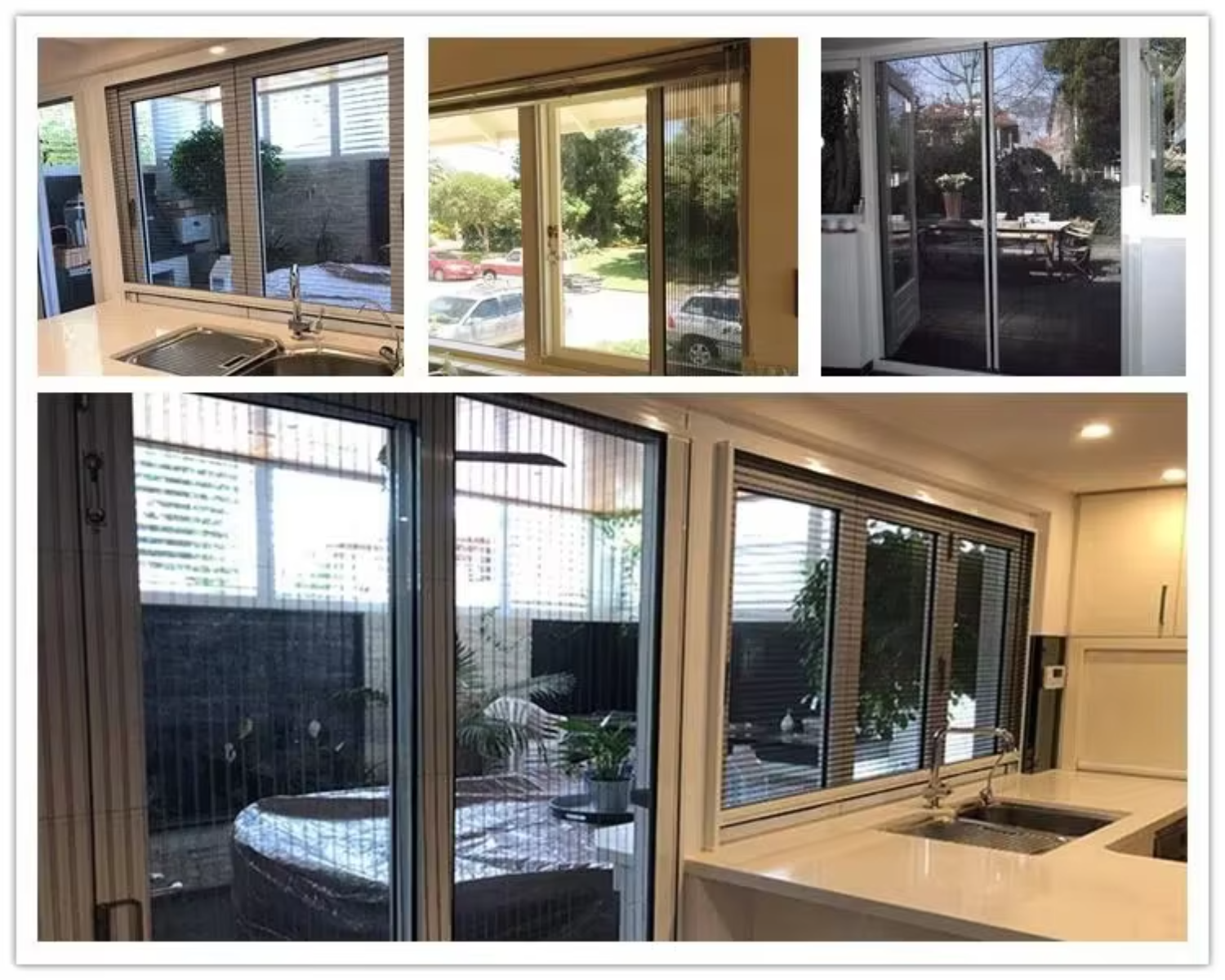 Sturdy Construction Pleated Folding Fly Mesh Aluminium Frame Anti Insect Polyester Screen Door
