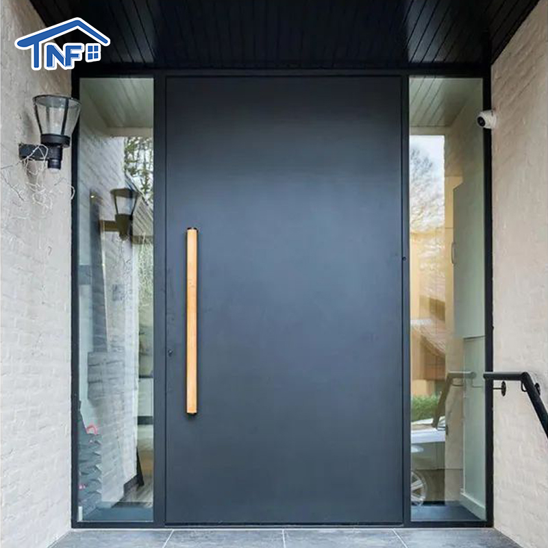 New Exterior Luxury Light Metal Aluminum Alloy Door Pivot Entry Front Doors For Houses Modern