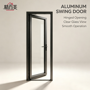Modern High Security Aluminium Glass Swing Door