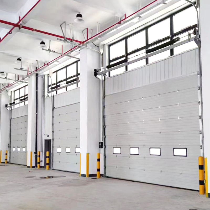 Aluminum Cutedoor Modern Industrial CE Certified Windproof Electric Side Opening Sectional Overhead Warehouse Door
