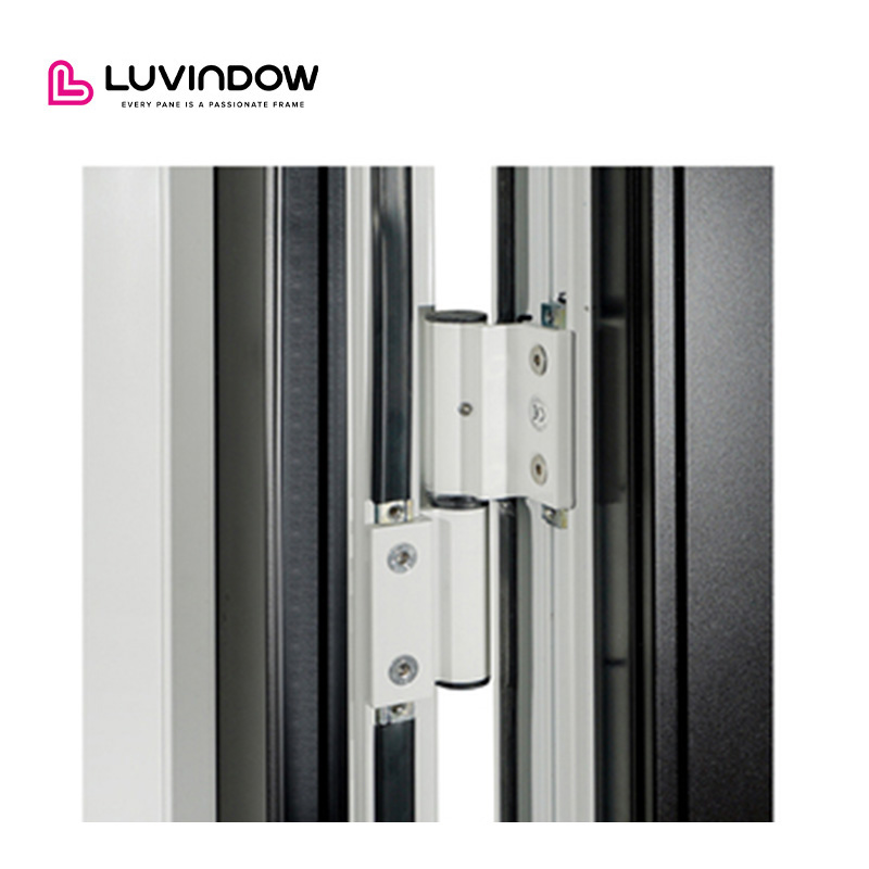 Aluminum Alloy Accents Frosted Glass Privacy Panels Vintage Aluminum Doors