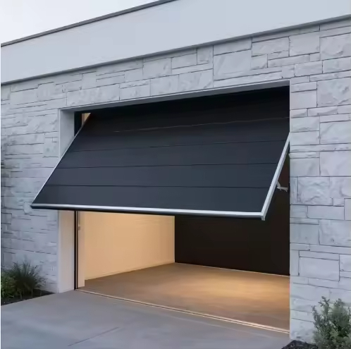 Modern Custom Tilt-Up Garage Door Aluminium Trackless Whole Plate Insulated Motorized Overhead One Piece Customized Villas