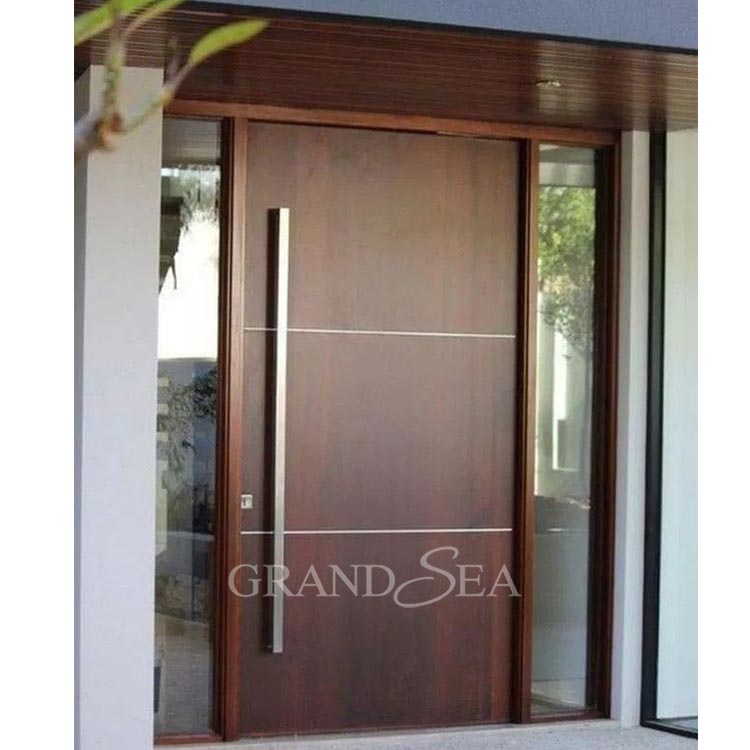 Premium Modern Style Home Entry Security Single Door Pivot Aluminum Door Stainless Steel Security Door With Smart Lock