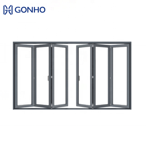 Aluminum Puerta Acordel Plegable Exterior Interior Soundproof