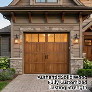 Luxury Real Wood Insulated Aluminum Panel Garage Door