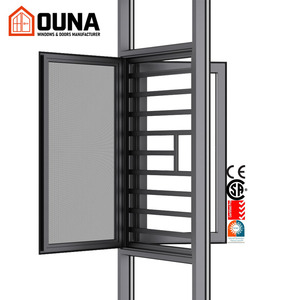 OUNA Anti-Theft Aluminum Casement Window with Screen