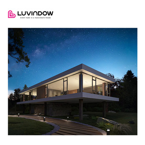 Luvindow Narrow Frame Aluminum Windows Exterior Full Glass Double Glazing Tilt Turn Windows