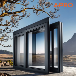 APRO Thermal Insulation Aluminum Contractor Sliding Double-glazed Window