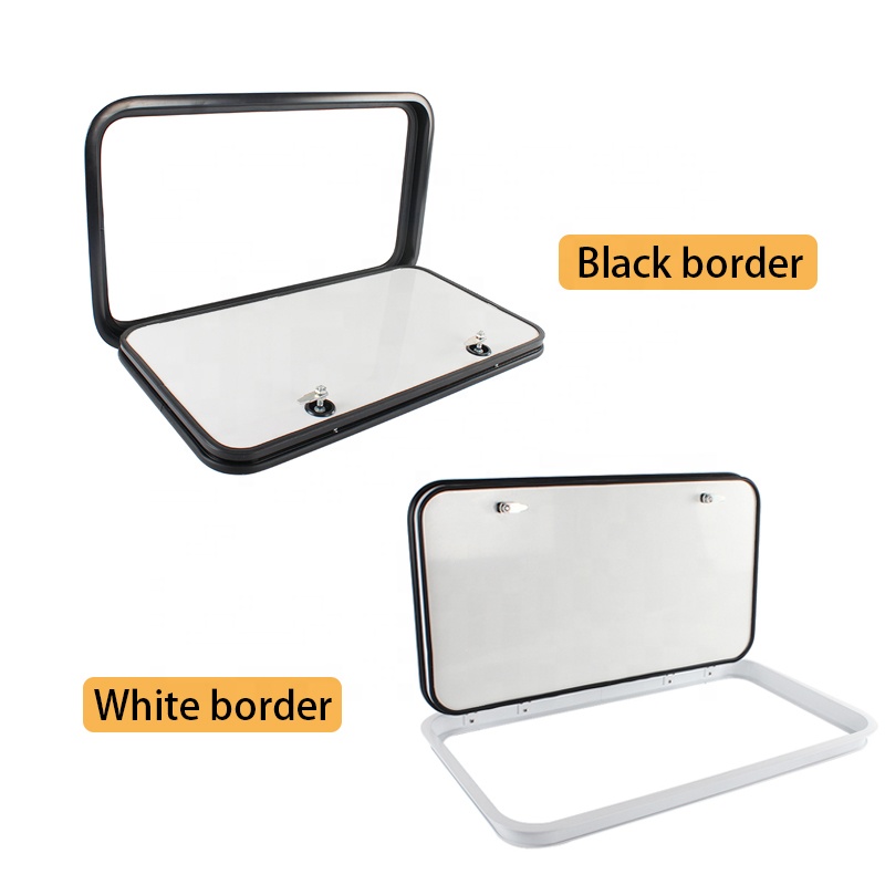 TYTXRV RV Accessories 347*295mm RV Hatch Door Lockable Aluminum Alloy Door Caravan Hatch Luggage Door