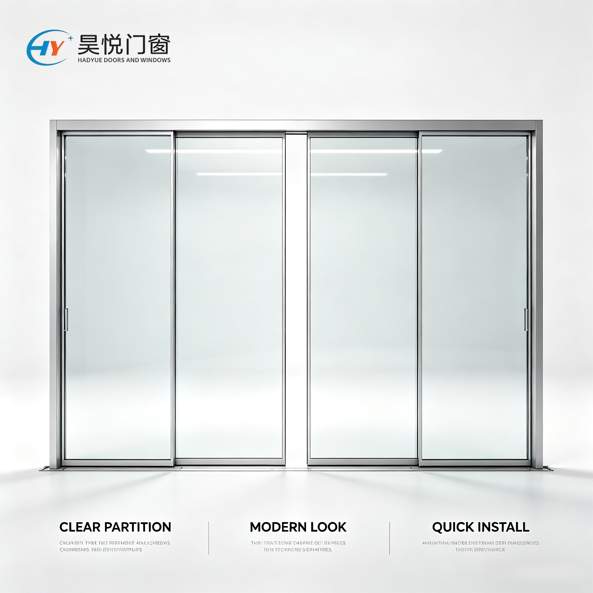 Silver Frame Frosted Glass Sliding Aluminum Patio Door Aluminium Frame Tempered Glass Sliding Door Waterproof Bulk Wholesale