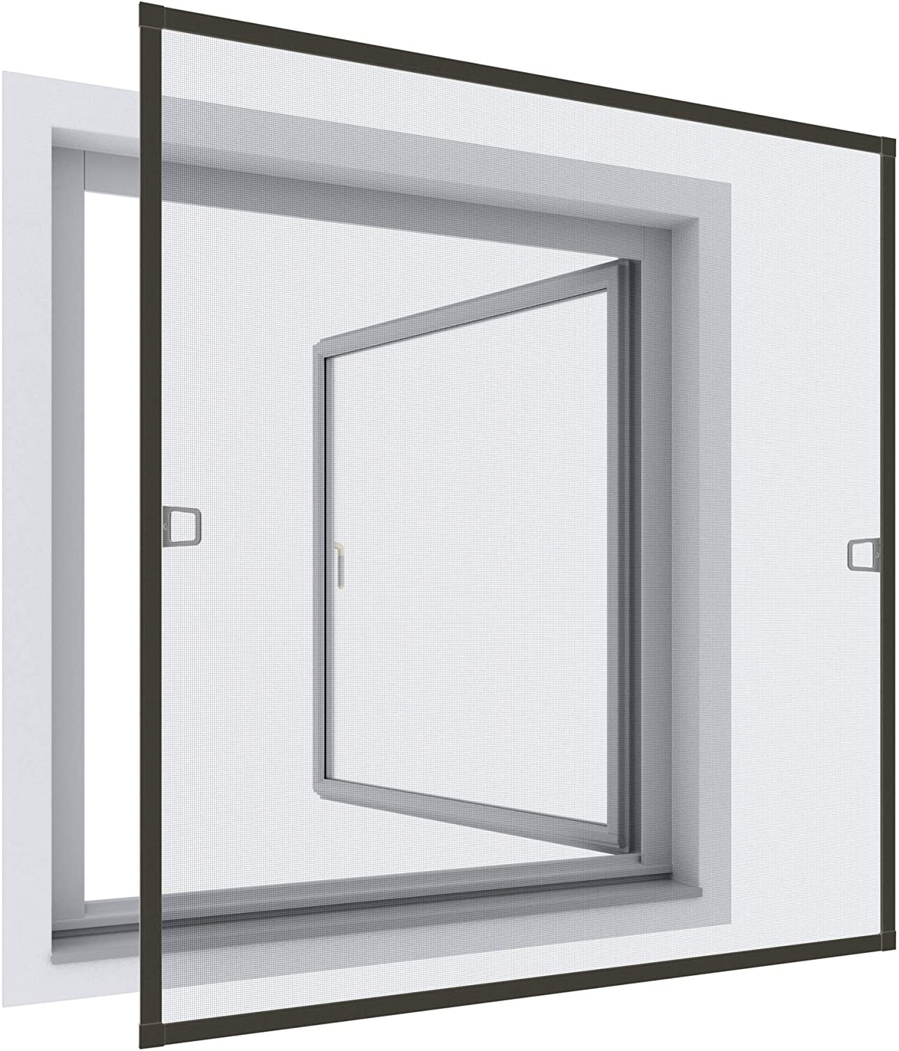 Durable Mosquito Net Plastic Corner Fixed Mesh windows Aluminum Frame DIY Fiberglass Framed Screen Window